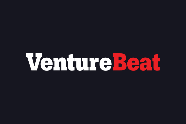 The logo of VentureBeat, featuring the word 'Venture' in white and 'Beat' in red, displayed on a dark background.